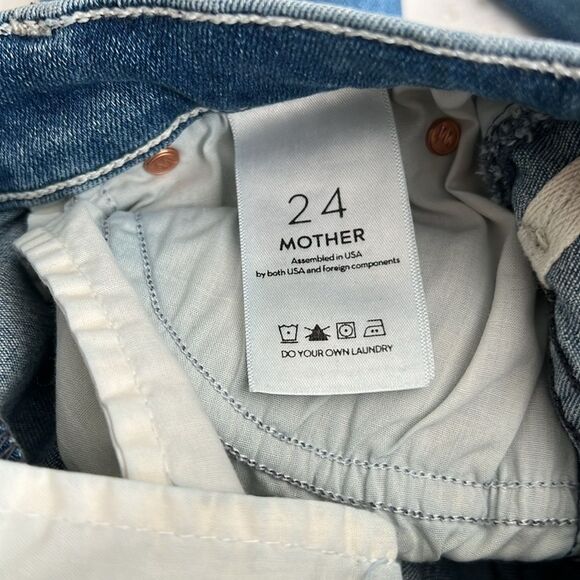 Mother Denim Stunner Zip Ankle Step Fray Jeans Size 24 EUC - Picture 9 of 9